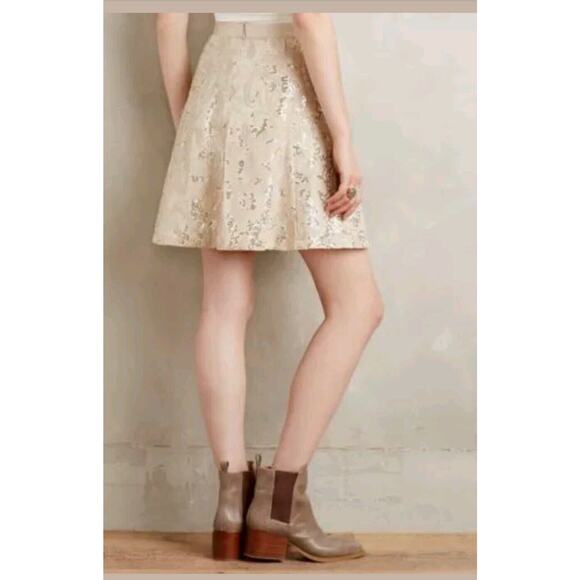 New Anthropologie Sequins Mezza Mini Skirt by Plenty by Tracy Reese $228 Size 12 - Picture 3 of 4